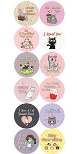 Creanoso Cat Lovers Stickers (10-Sheet) â€“ Sticker Card Giveaways for Kids â€“ Awesome Stocking Stuffers Gifts for Boys & Girls â€“ Classroom Home Rewards Enticements