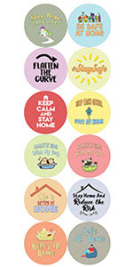 Stay at Home Reminder Stickers (5-Sheet)