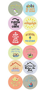 Stay at Home Reminder Stickers (20-Sheet)