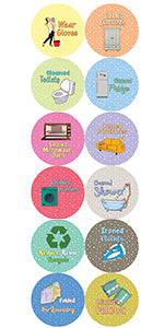 Creanoso Cleaning Duty Rewards Stickers (10-Sheet) - Reward Incentives for Students and Children - Stocking Stuffers Party Favors & Giveaways for Teens & Adults