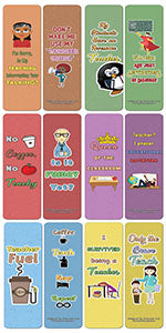Creanoso Funny Teacher Bookmark - Stocking Stuffers Premium Quality Gift Ideas - Party Favors