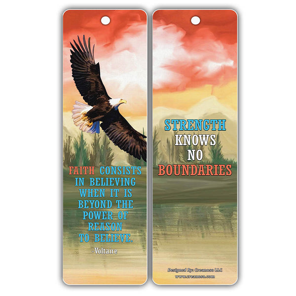 Creanoso Strong Character Eagle Bookmarks ÃƒÂ¢Ã¢â€šÂ¬Ã¢â‚¬Å“ Premium Quality Set ÃƒÂ¢Ã¢â€šÂ¬Ã¢â‚¬Å“ Inspiring Word Sayings Quotes