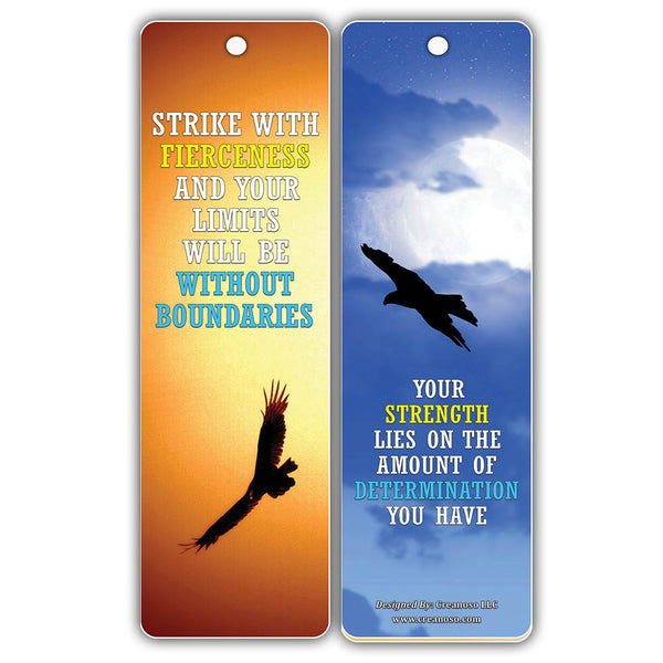 Creanoso Strong Character Eagle Bookmarks ÃƒÂ¢Ã¢â€šÂ¬Ã¢â‚¬Å“ Premium Quality Set ÃƒÂ¢Ã¢â€šÂ¬Ã¢â‚¬Å“ Inspiring Word Sayings Quotes
