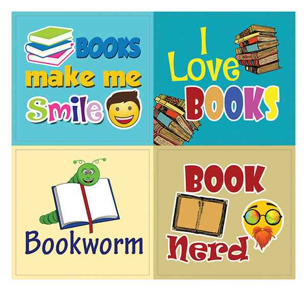 Creanoso Inspirational Book Reading Emoji Stickers for Bookworms - Gift Reward Ideas for Book Readers