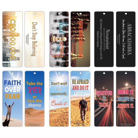 Creanoso Entrepreneur Bookmarks - Inspirational Business Success Bookmarks for Entrepreneurs