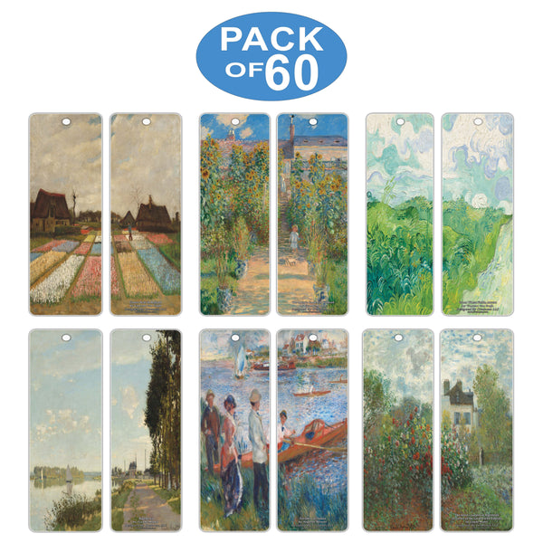 Creanoso Famous Classic Art Series 5 Bookmarks - Great Bookmark Set for Men, Women, Teens, Artists