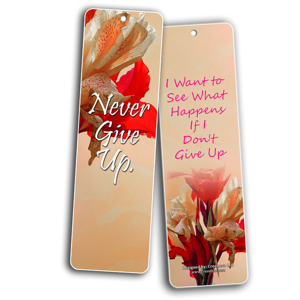 Creanoso Inspirational Floral Positive Wisdom Bookmarks for Women ÃƒÂ¢Ã¢â€šÂ¬Ã¢â‚¬Å“ Motivating Words Gift Set