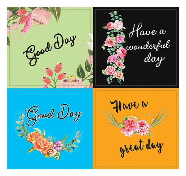 Creanoso Flower Themed Greeting Stickers (10-Sheet) Ã¢â‚¬â€œ Assorted Wall Art Stickers for any Occasions