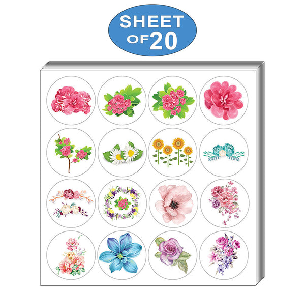 Creanoso Flower Stickers Ã¢â‚¬â€œ Elegant Design Flower Wall Stickies Ã¢â‚¬â€œ Assorted Set