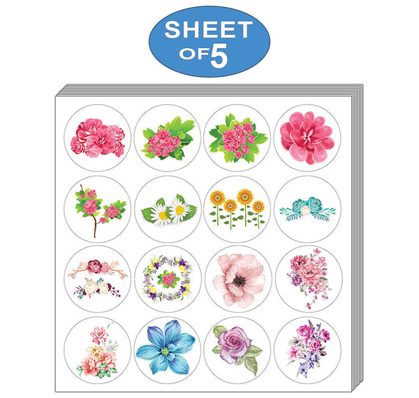 Creanoso Flower Stickers Ã¢â‚¬â€œ Elegant Design Flower Wall Stickies Ã¢â‚¬â€œ Assorted Set