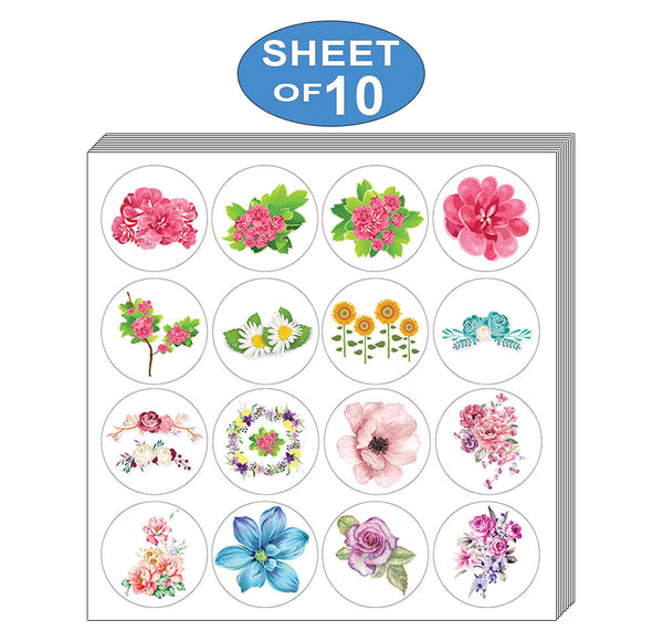 Creanoso Flower Stickers Ã¢â‚¬â€œ Elegant Design Flower Wall Stickies Ã¢â‚¬â€œ Assorted Set