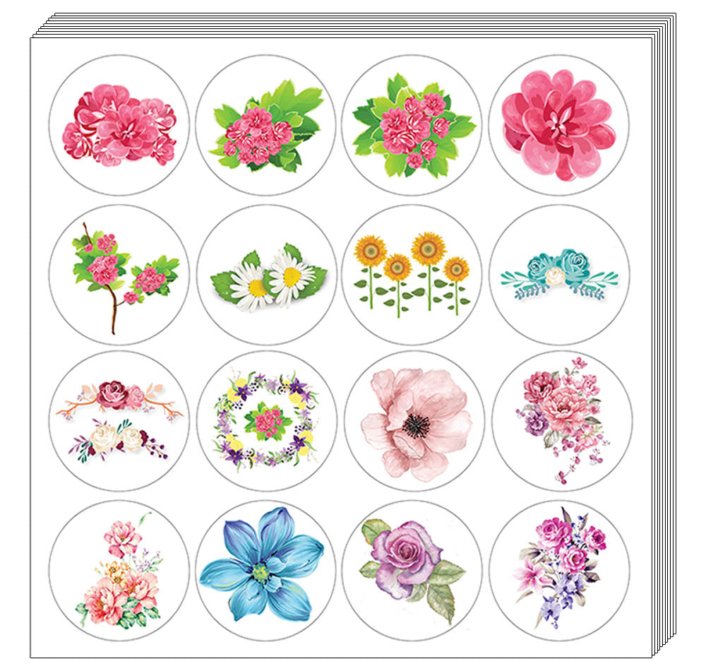 Creanoso Flower Stickers Ã¢â‚¬â€œ Elegant Design Flower Wall Stickies Ã¢â‚¬â€œ Assorted Set