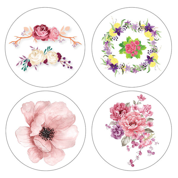 Creanoso Flower Stickers Ã¢â‚¬â€œ Elegant Design Flower Wall Stickies Ã¢â‚¬â€œ Assorted Set