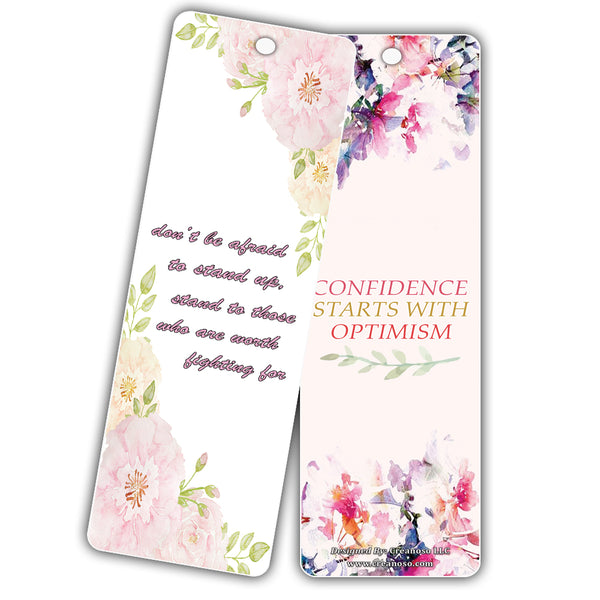 Creanoso Inspirational Sayings Quotes Bookmarks (60-Pack) ÃƒÆ’Ã‚Â¢ÃƒÂ¢Ã¢â‚¬Å¡Ã‚Â¬ÃƒÂ¢Ã¢â€šÂ¬Ã…â€œ Flower Themed Bookmarker Cards