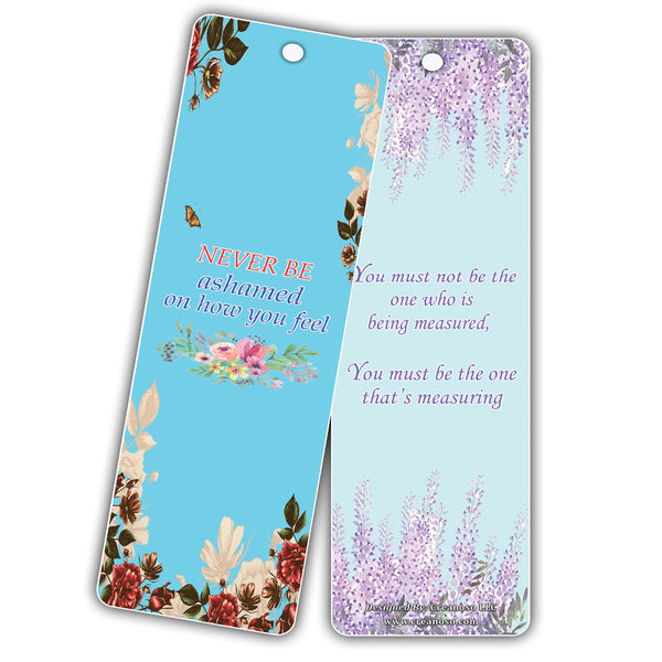 Creanoso Inspirational Sayings Quotes Bookmarks (60-Pack) ÃƒÆ’Ã‚Â¢ÃƒÂ¢Ã¢â‚¬Å¡Ã‚Â¬ÃƒÂ¢Ã¢â€šÂ¬Ã…â€œ Flower Themed Bookmarker Cards