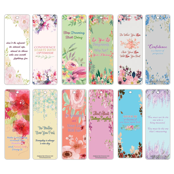 Creanoso Inspirational Sayings Quotes Bookmarks (60-Pack) ÃƒÆ’Ã‚Â¢ÃƒÂ¢Ã¢â‚¬Å¡Ã‚Â¬ÃƒÂ¢Ã¢â€šÂ¬Ã…â€œ Flower Themed Bookmarker Cards