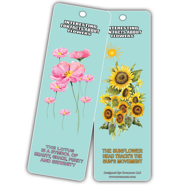 Creanoso Learning Facts About Flowers Bookmark Cards (30-Pack) ÃƒÆ’Ã‚Â¢ÃƒÂ¢Ã¢â‚¬Å¡Ã‚Â¬ÃƒÂ¢Ã¢â€šÂ¬Ã…â€œ Reward Gift for Boys, Girls, Kids