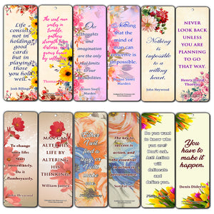 Creanoso Floral Motivational Quotes Bookmarks for Women ÃƒÂ¢Ã¢â€šÂ¬Ã¢â‚¬Å“ Inspiring Word Sayings Quotes