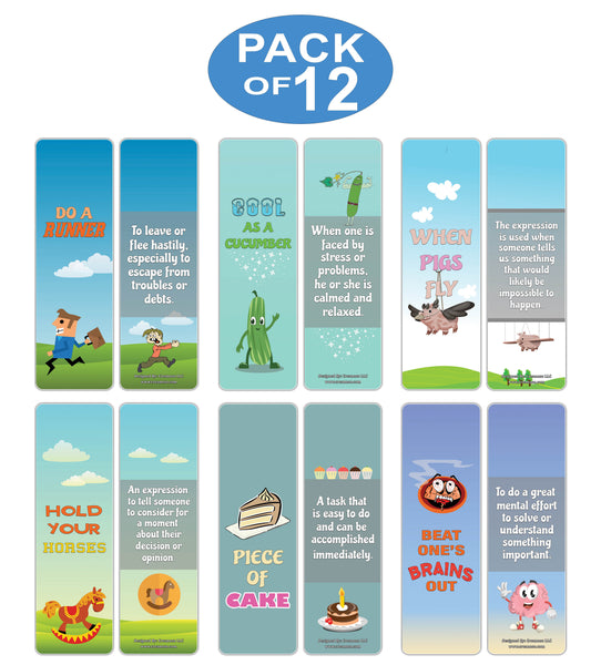 Creanoso Funny Idioms Bookmarks for Kids ÃƒÂ¢Ã¢â€šÂ¬Ã¢â‚¬Å“ Premium Gift Set Book Clippers