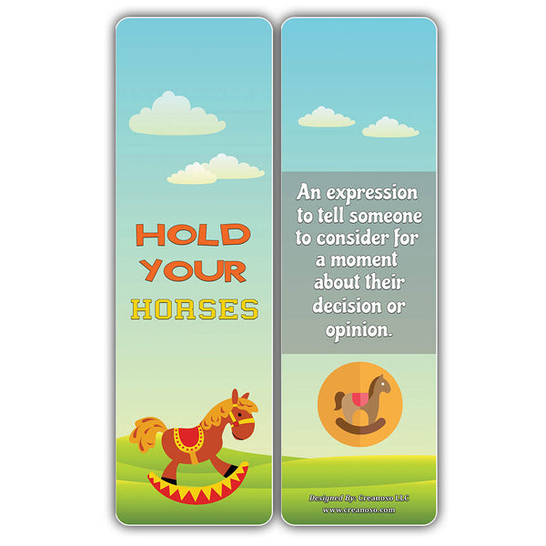 Creanoso Funny Idioms Bookmarks for Kids ÃƒÂ¢Ã¢â€šÂ¬Ã¢â‚¬Å“ Premium Gift Set Book Clippers