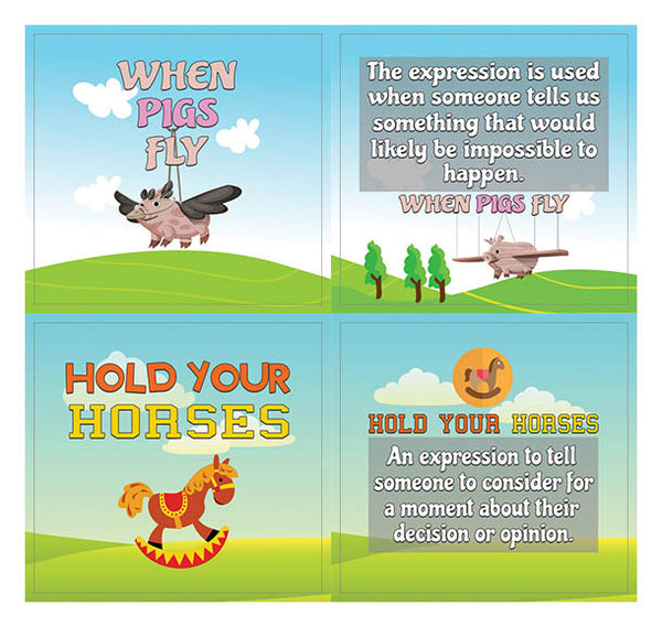 Creanoso Funny Idioms Stickers for Kids Ã¢â‚¬â€œ Funny Idiomatic Expressions Sticker Set