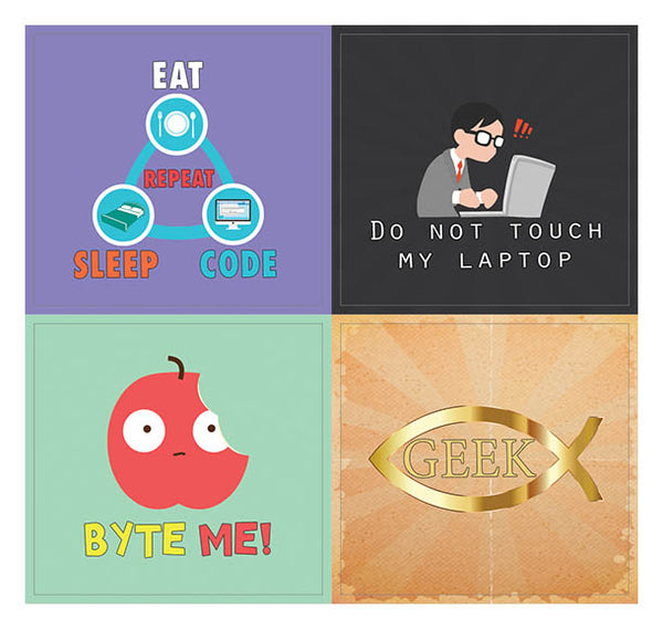 Creanoso Geeky Sayings Stickers Ã¢â‚¬â€œ Awesome Sticker Techie Gifts for Nerds and Geeks