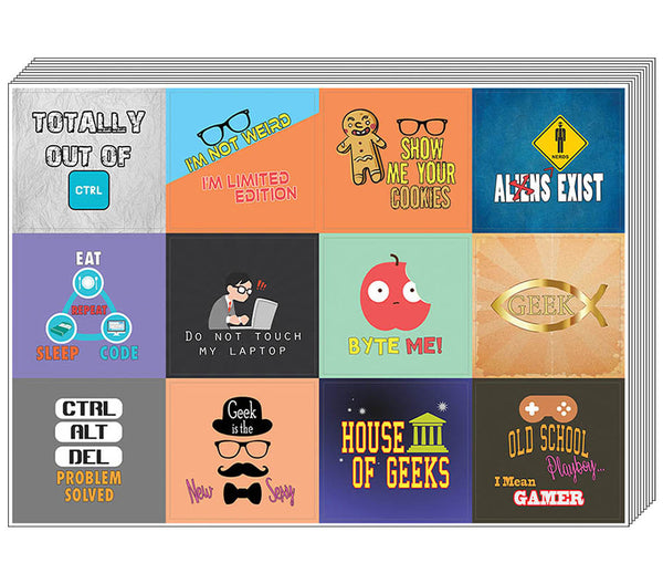 Creanoso Geeky Sayings Stickers Ã¢â‚¬â€œ Awesome Sticker Techie Gifts for Nerds and Geeks