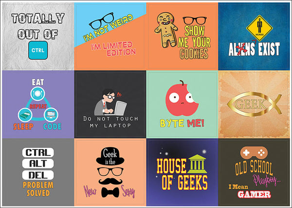 Creanoso Geeky Sayings Stickers Ã¢â‚¬â€œ Awesome Sticker Techie Gifts for Nerds and Geeks