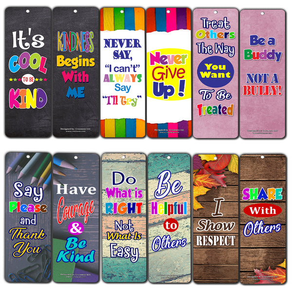 Creanoso Good Character Bookmarks (12-Pack) + Stickers (12-Pieces) Bundle Pack ÃƒÂ¢Ã¢â€šÂ¬Ã¢â‚¬Å“ Premium Gift Set