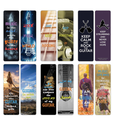 Creanoso Guitar Inspiring Quotes Bookmarks ÃƒÂ¢Ã¢â€šÂ¬Ã¢â‚¬Å“ Premium Gift Set ÃƒÂ¢Ã¢â€šÂ¬Ã¢â‚¬Å“ Inspirational Quotes for Musicians