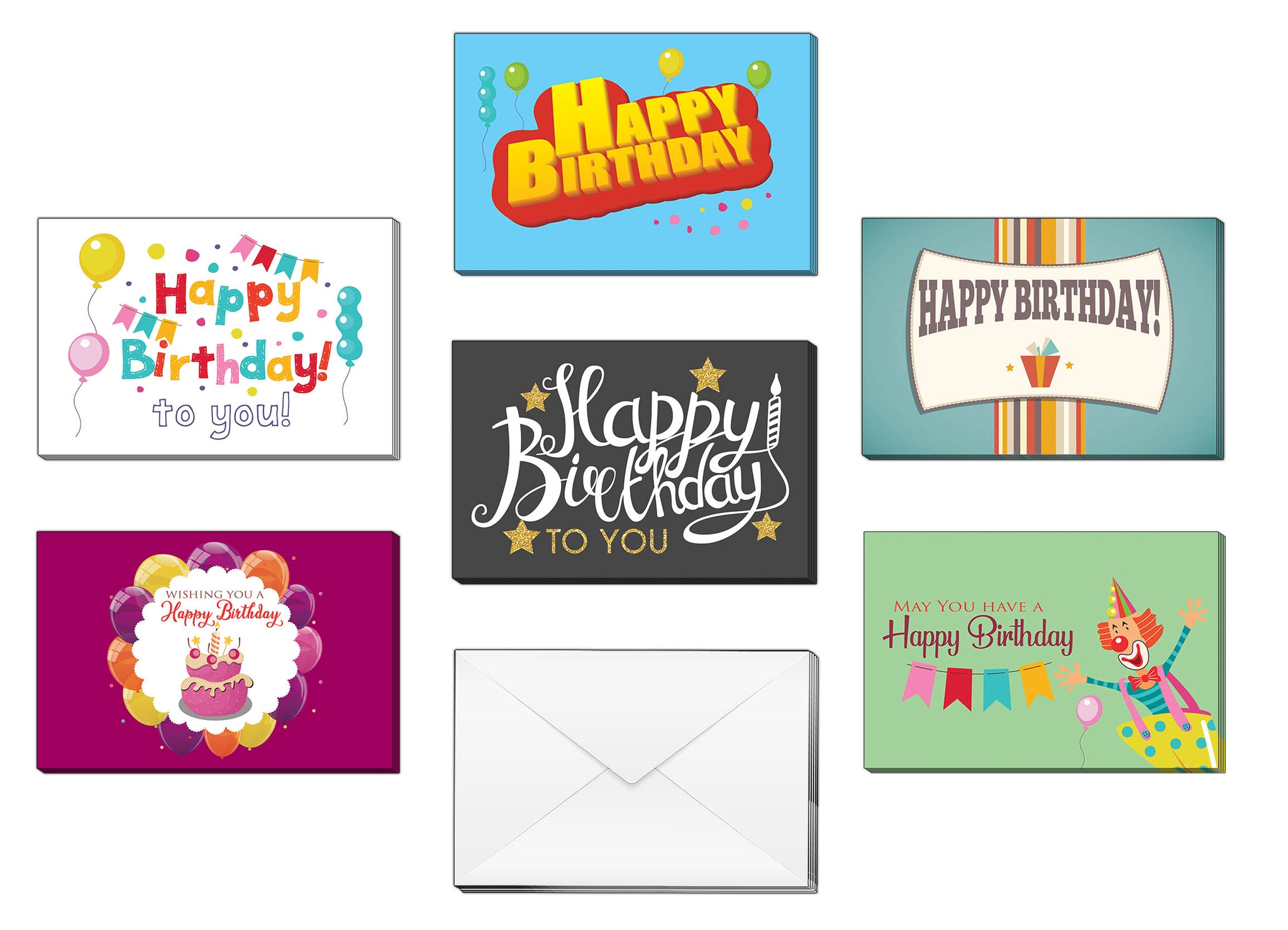 Creanoso Happy Birthday Greeting Cards - Premium Gift Card Set Tokens for Birthday Events