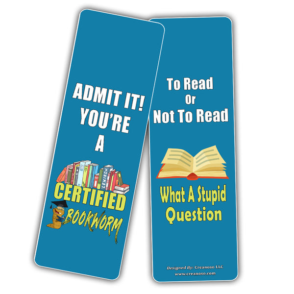 Creanoso Insanely Hilarious Literary Bookmarks ÃƒÂ¢Ã¢â€šÂ¬Ã¢â‚¬Å“ Hilariously Silly Bookmarks for Reading