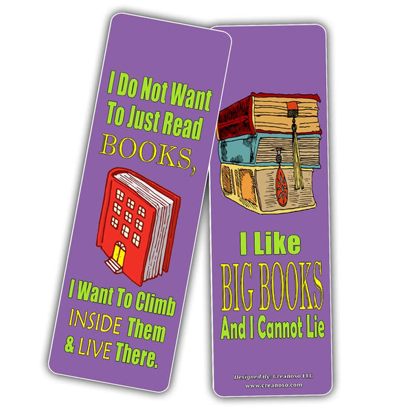 Creanoso Insanely Hilarious Literary Bookmarks ÃƒÂ¢Ã¢â€šÂ¬Ã¢â‚¬Å“ Hilariously Silly Bookmarks for Reading