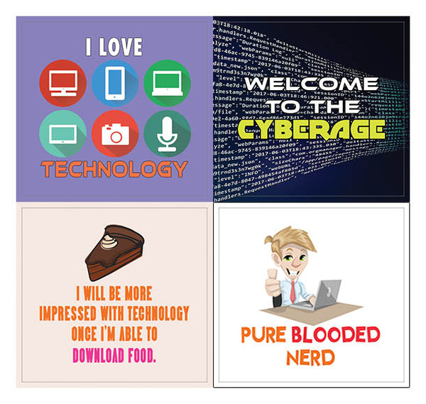 Creanoso I Love Technology Quote Stickers Ã¢â‚¬â€œ Awesome Techie Gifts for Men & Women