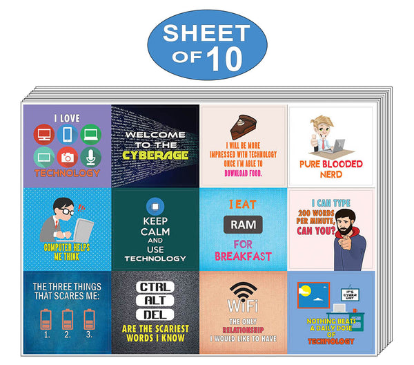 Creanoso I Love Technology Quote Stickers Ã¢â‚¬â€œ Awesome Techie Gifts for Men & Women