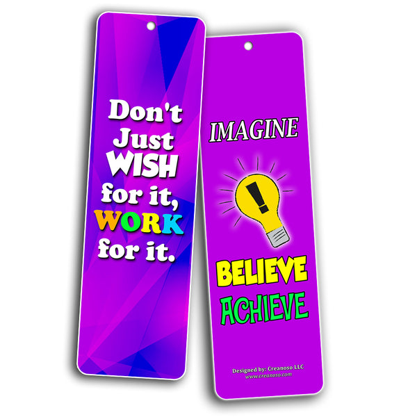 Creanoso Colorful Inspirational and Motivational Quotes Bookmarks ÃƒÂ¢Ã¢â€šÂ¬Ã¢â‚¬Å“ Premium Gift Set for Kids