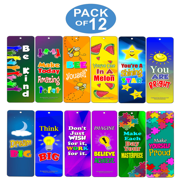 Creanoso Colorful Inspirational and Motivational Quotes Bookmarks ÃƒÂ¢Ã¢â€šÂ¬Ã¢â‚¬Å“ Premium Gift Set for Kids