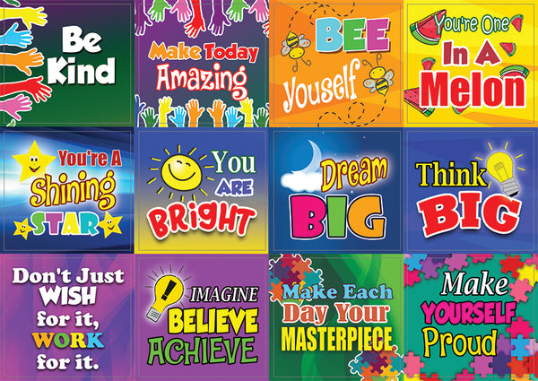 Motivational Encouragement Stickers for Kids (20-Sheet)