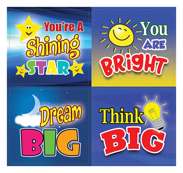 Motivational Encouragement Stickers for Kids (20-Sheet)