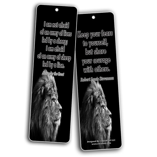 Creanoso Leadership Quotes Bookmarks Cards (30-Pack) - Stocking Stuffers Premium Quality Gift Ideas for Children, Teens, Adults - Corporate Giveaways & Party Favors