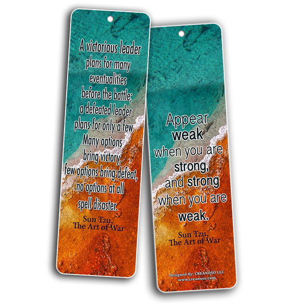 Creanoso Leadership Quotes Bookmarks Cards (30-Pack) - Stocking Stuffers Premium Quality Gift Ideas for Children, Teens, Adults - Corporate Giveaways & Party Favors