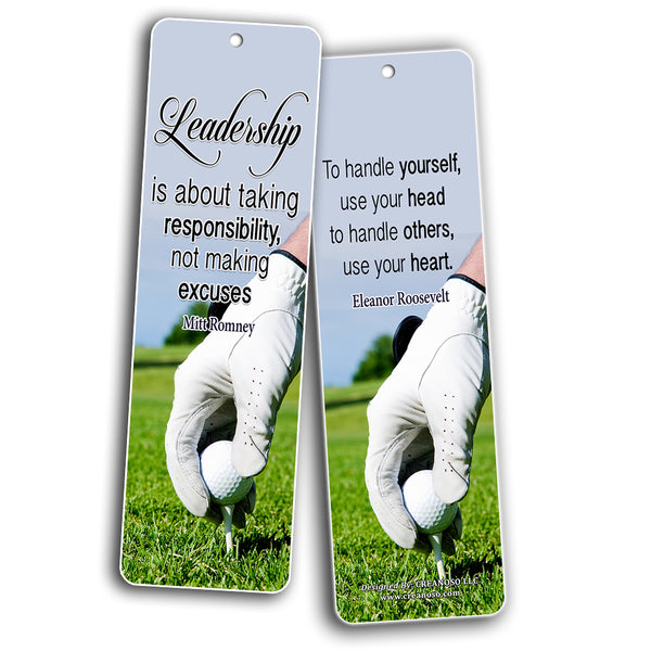 Leadership Quotes Bookmarks Cards - Inspirational Quotes - Gifts for Men Women Adults Teens Leader Entrepreneur Businessman