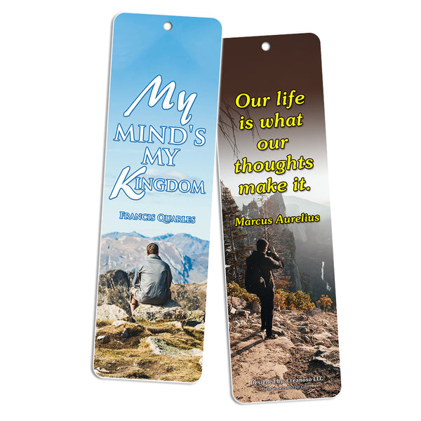 Creanoso Life Inspirational Quotes Sayings Bookmarks - Premium Gift Set - Awesome Bookmarkers