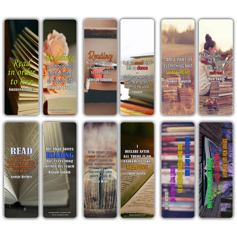 Creanoso Inspiring Literary Quotations Bookmarks - Stocking Stuffers Gift for Men, Women