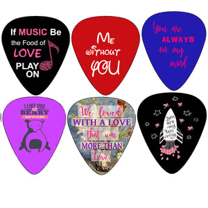 Creanoso Loving You Guitar Picks (12-Pack) - Unique Cool Romantic Gifts