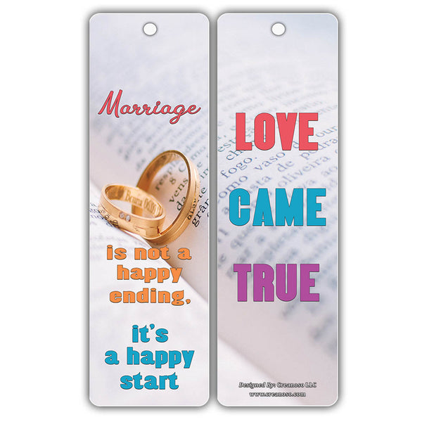 Creanoso Happy Quote Sayings Marriage Bookmarks ÃƒÂ¢Ã¢â€šÂ¬Ã¢â‚¬Å“ Inspirational Sayings About Married Life