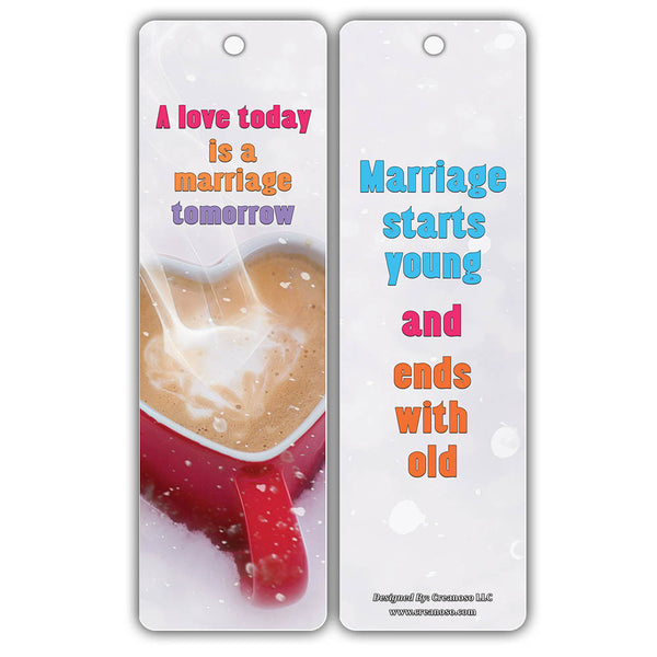 Creanoso Happy Quote Sayings Marriage Bookmarks ÃƒÂ¢Ã¢â€šÂ¬Ã¢â‚¬Å“ Inspirational Sayings About Married Life