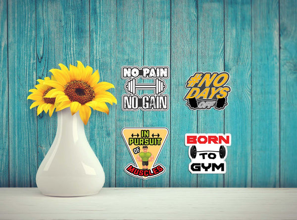 Muscle Man Fitness Vinyl PVC Stickers - Epic Collection Set for Sticker Lovers - Great Laptop Stickers