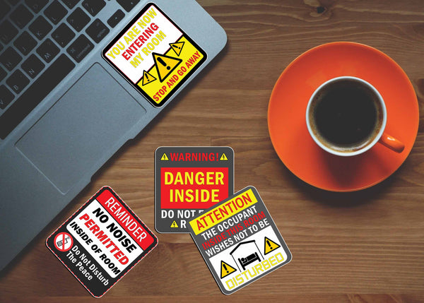 Creanoso Do Not Disturb My Room Waterproof Vinyl PVC Stickers - Epic Collection Set for Sticker Lovers - Great Laptop Stickers