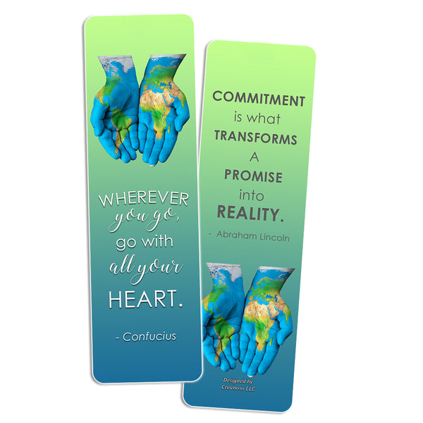 Creanoso Inspirational Bookmarks for Books (60-Pack) - Positive Wisdom Assorted Inspiring Quotes Bookmarker Cards Jane Austen - Motivational Encouragement- Best Quality Bulk Set